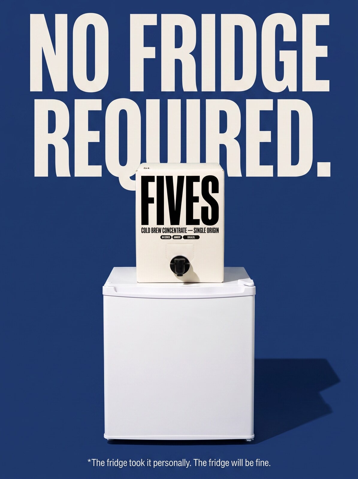 FIVES poster: No fridge required